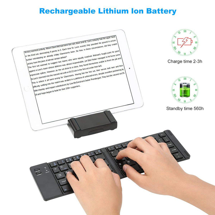 Wireless Foldable Metal Keyboard – Slim, Smart, Travel-Ready