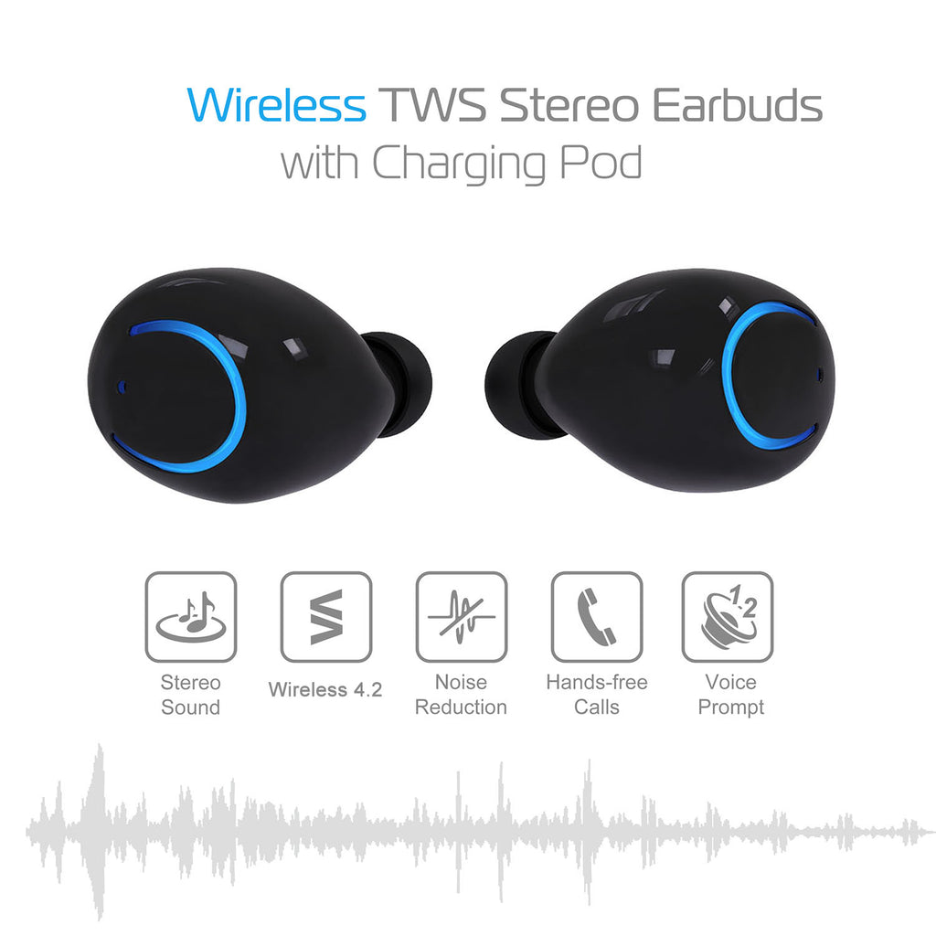 True Wireless Stereo Earbuds – Compact, Powerful Sound