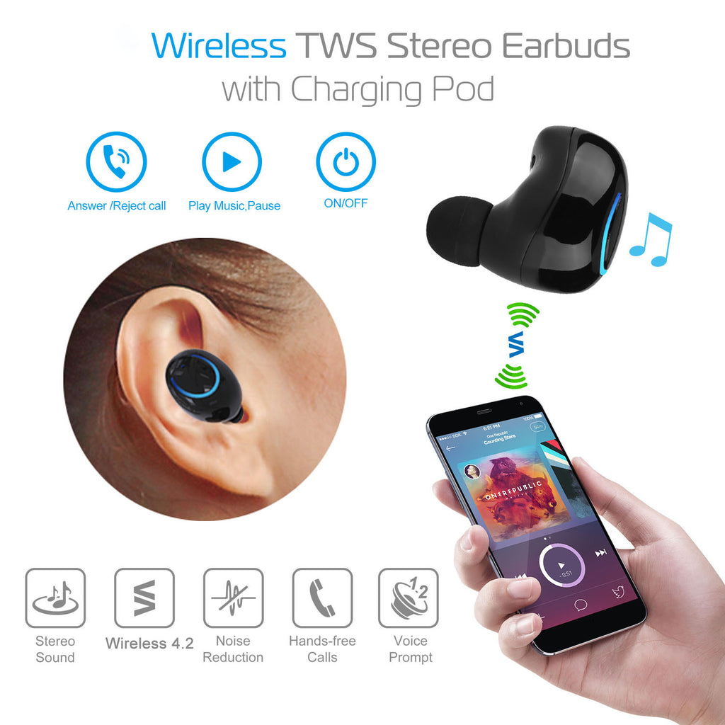 True Wireless Stereo Earbuds – Compact, Powerful Sound