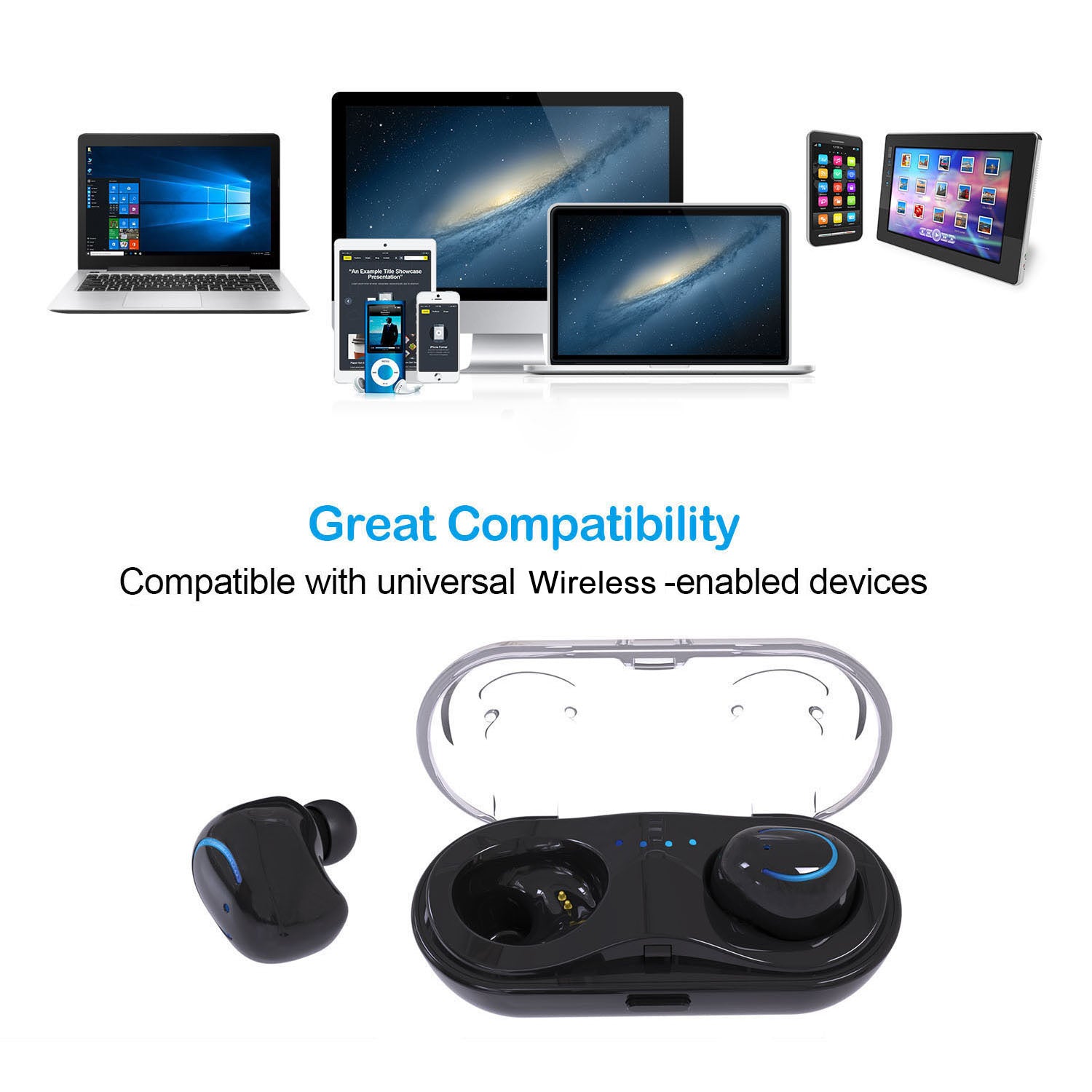 True Wireless Stereo Earbuds – Compact, Powerful Sound